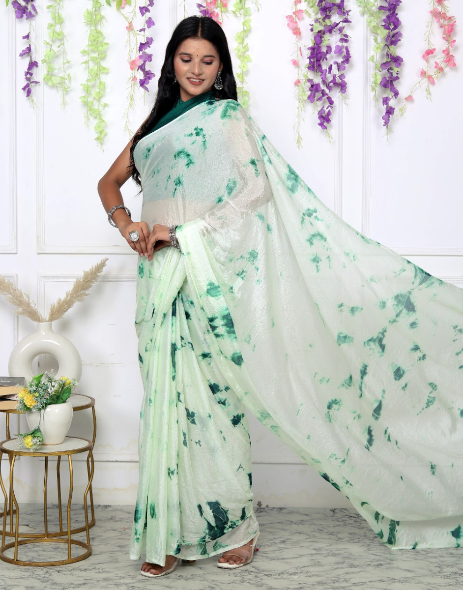 Pure Silk Saree for Women – Jaipuri Printed Rajasthani Designer Saree for Wedding, Party & Festive Wear | Trendy Bollywood Style Summer Sarees 