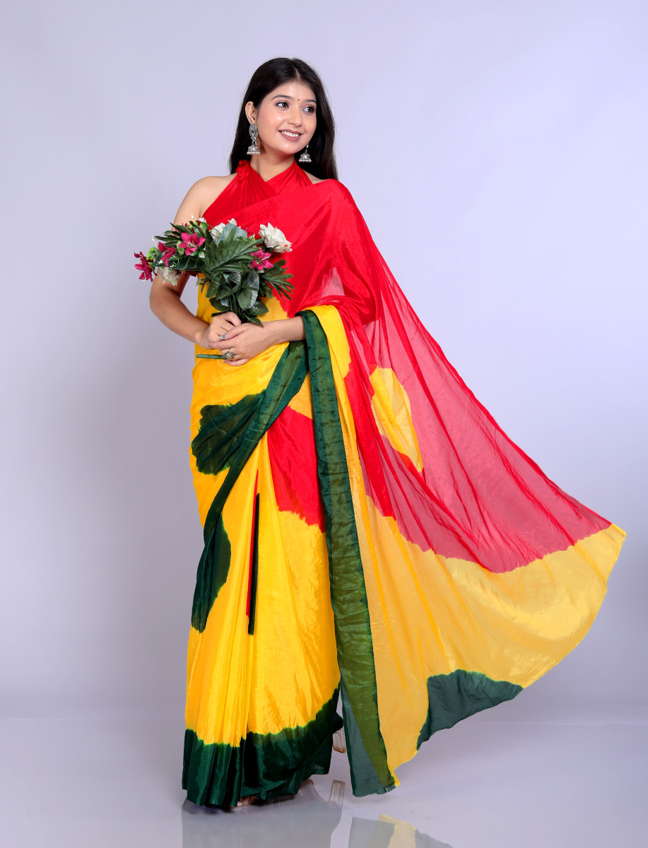 Pure Silk Saree for Women – Jaipuri Printed Rajasthani Designer Saree for Wedding, Party & Festive Wear | Trendy Bollywood Style Summer Sarees 