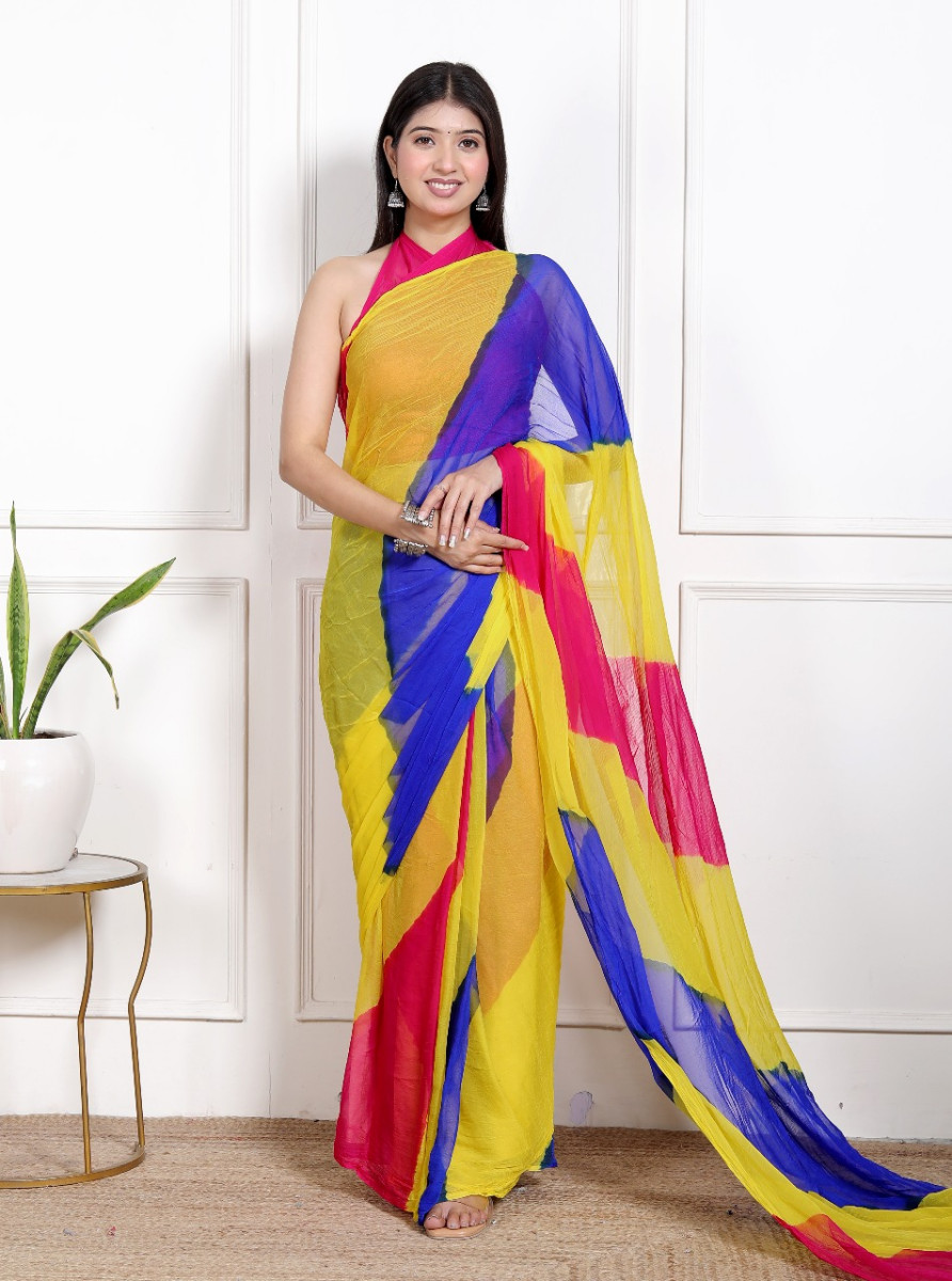 Chiffon Sarees for Women – Bandhani saree, Printed & Wedding Party Wear saree | Latest 2025 saree Collection, Green saree , Designer Saree For Wedding,, Perfect Sarees For Women Wedding , Sarees For F